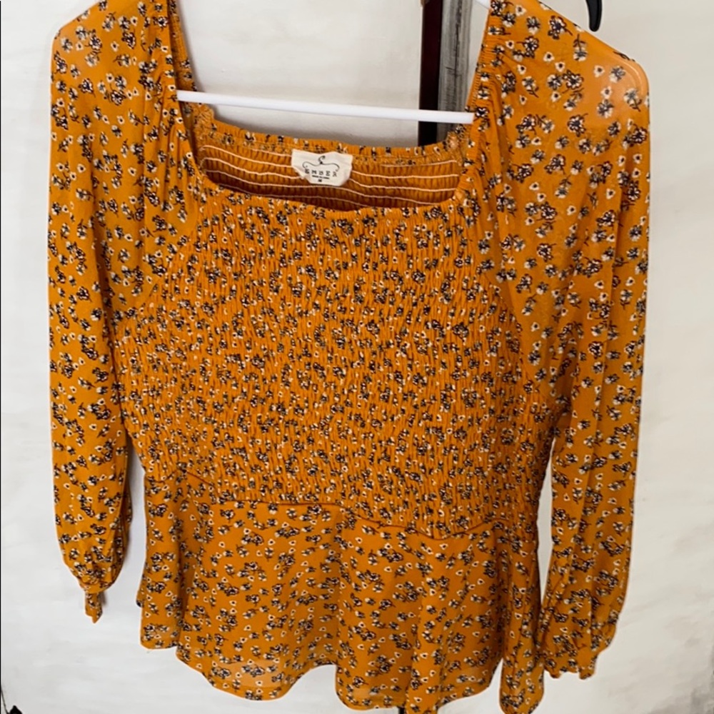 Mustard Yellow Peplum top